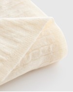 Luxe Cable Knit Cashmere Baby Blanket - Ivory