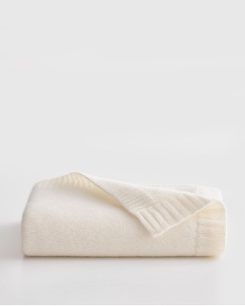 Luxe Knit Cashmere Baby Blanket - Ivory