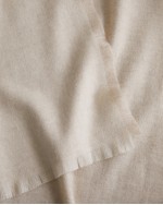 Cashmere Reversible Two Tone Throw - Natural/Ivory