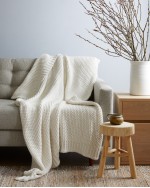 Cotton Fisherman Throw - Ivory