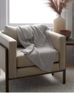 Organic Airy Gauze Throw - Fog Grey