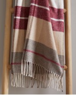 Italian Cotton Plaid Throw - Wine