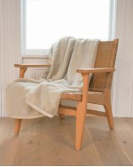 Plush Recycled Faux Fur Throw - Light Camel