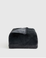 Luxury Faux Fur Throw - Slate