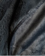 Luxury Faux Fur Throw - Slate