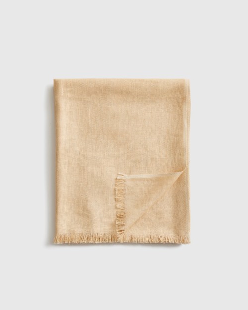 Lightweight European Linen Throw - Beige