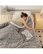 1pc Solid Color Wrapped Plush Blanket Soft And Skin Friendly Fluffy Bedspread In Multiple Sizes Multi Functional Blanket For Travel Bed Sofa Outdoor Use Office All Seasons Ideal For Bedroom And Living Room Decoration Suitable For Sofa Bed Chair Double Sid