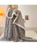 1pc Solid Color Wrapped Plush Blanket Soft And Skin Friendly Fluffy Bedspread In Multiple Sizes Multi Functional Blanket For Travel Bed Sofa Outdoor Use Office All Seasons Ideal For Bedroom And Living Room Decoration Suitable For Sofa Bed Chair Double Sid